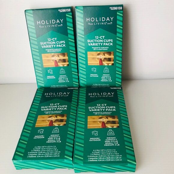 Holiday Living 12-Pack Plastic Suction Cup Hanger Set of 4 - Picture 1 of 5